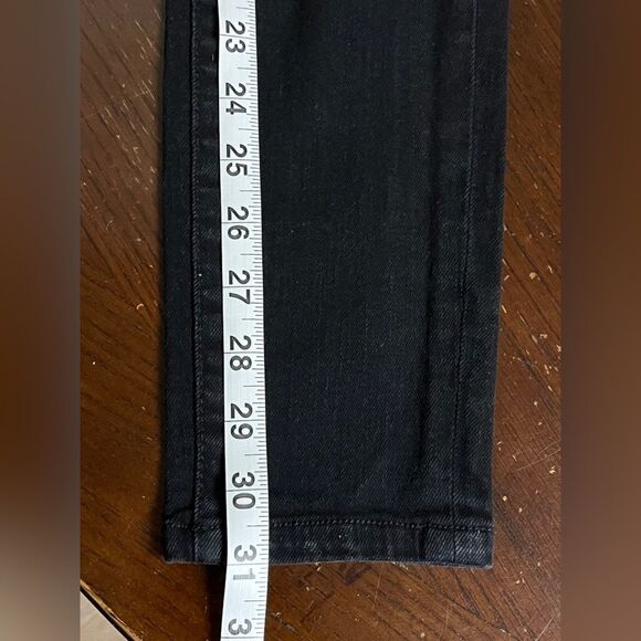 Rachel Roy Black Distressed Skinny Denim Jeans Stretch Ripped Pants Sz 0/25 - Picture 8 of 10